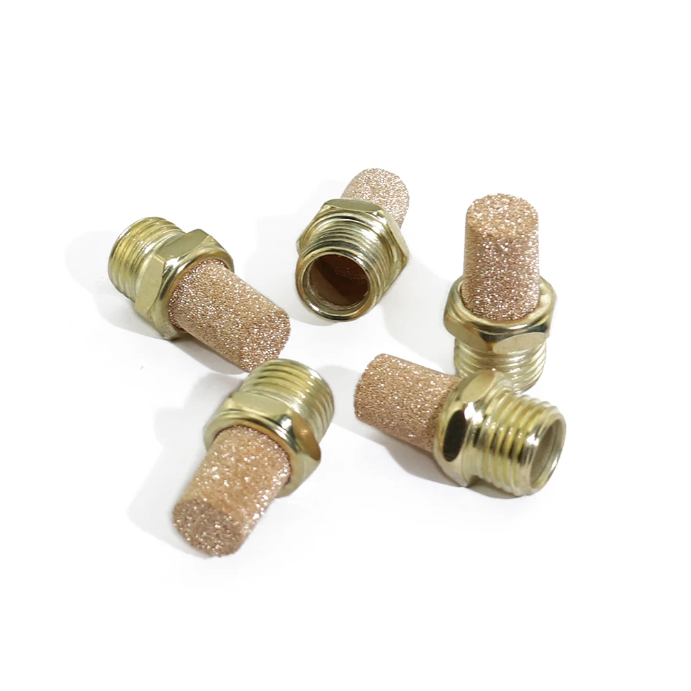Медный фитинг M5 1/8 &quot1/4&quot 3/8 &quot1/2&quot Пневматический латунный для глушителя
