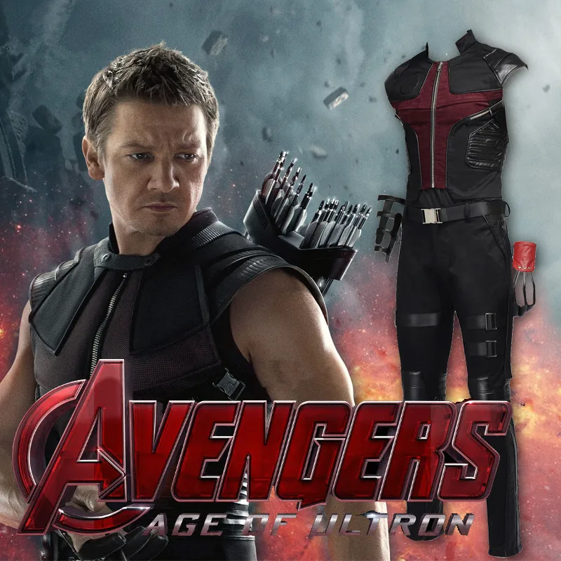 Мстители 2 лет Альтрона Hawkeye косплей костюм для мужчин/женщин костюмы взрослых на