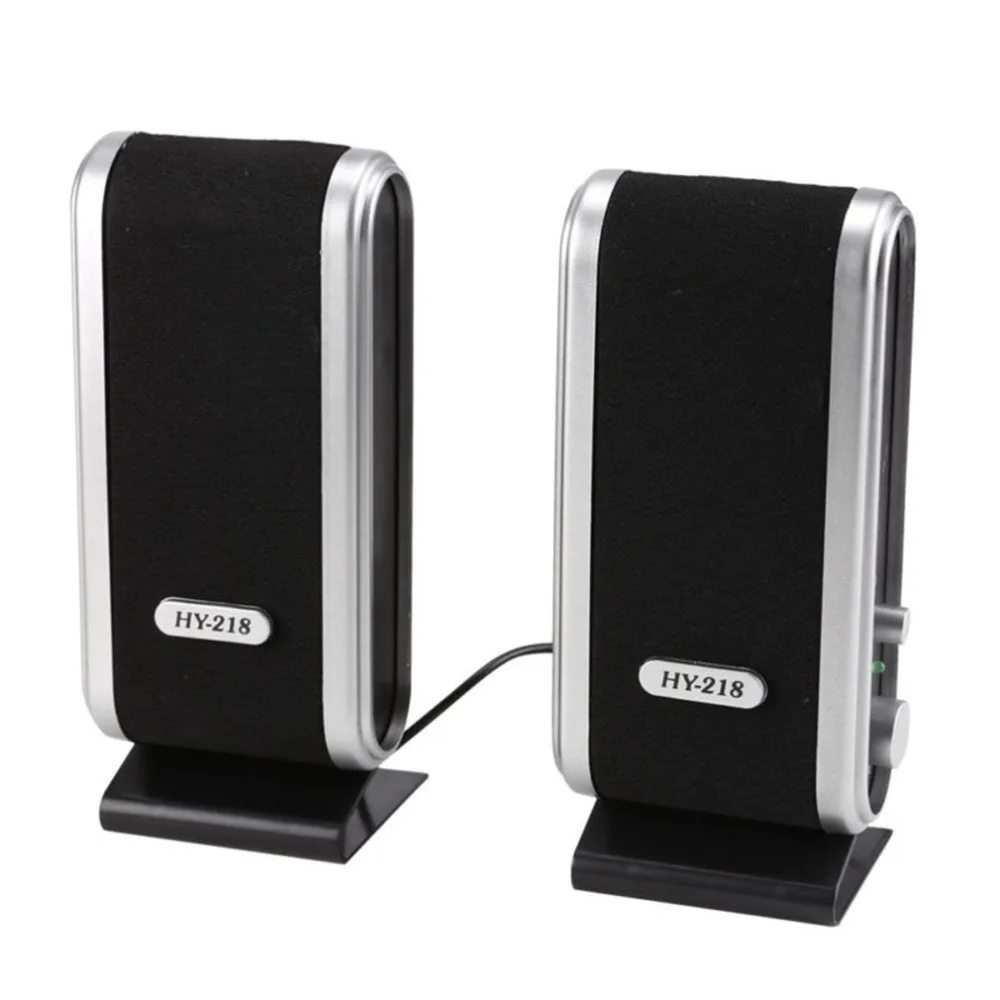 LESHP компьютерный динамик HY-218 Портативный USB Стерео Soundbox музыкальный динамик s для рабочего стола легкий портативный мультимедийный динамик s