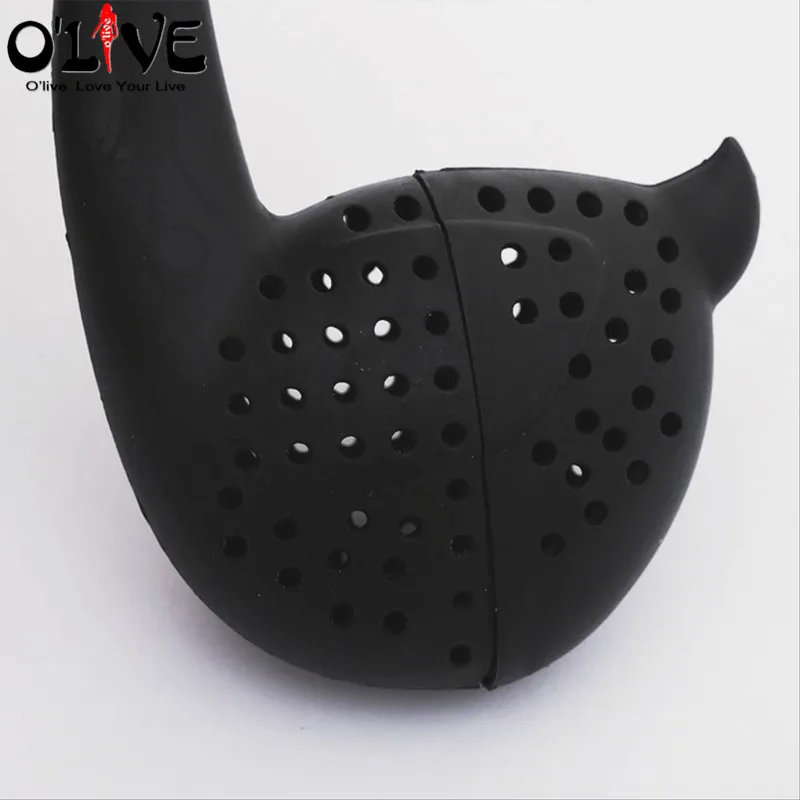 Пластик Чай Infusers Лебедь внимание Ситечко Сито Фильтр Кофе сетки мяч сумка для