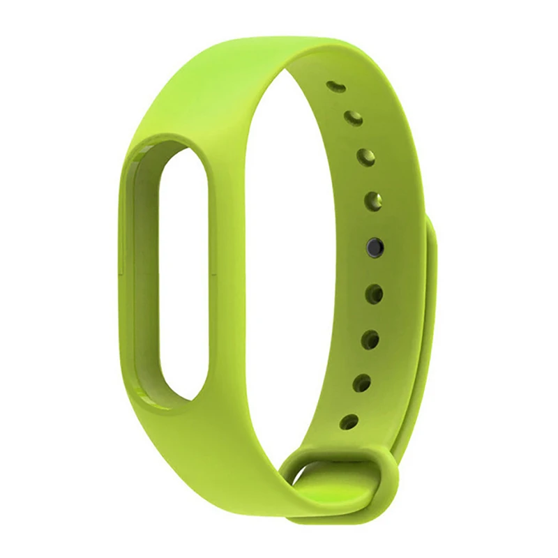 Для Xiaomi mi Band 2 ремешок замена аксессуары для смарт-браслета двухцветный mi band 2 Браслет ремешок mi 2 силиконовый ремешок - Цвет: Зеленый