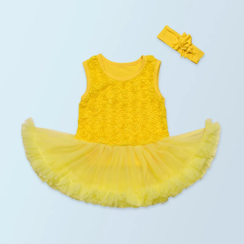 Кружевное платье-пачка хлопковое Летнее Детское балетное платье с рюшами