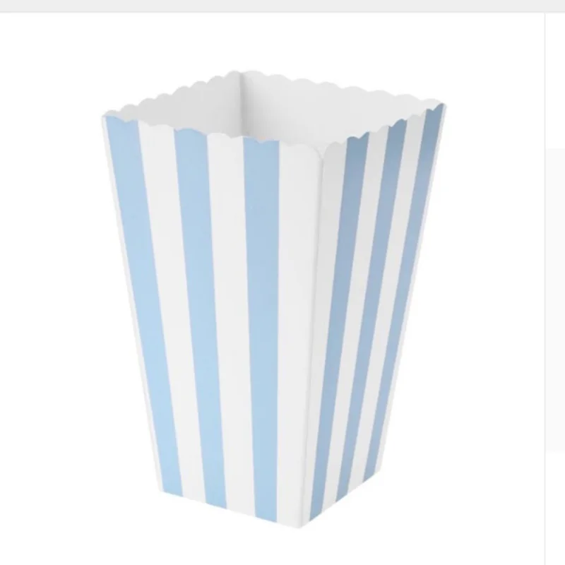 12 шт. лидер продаж многоцветная коробка с полосками для конфет попкорна