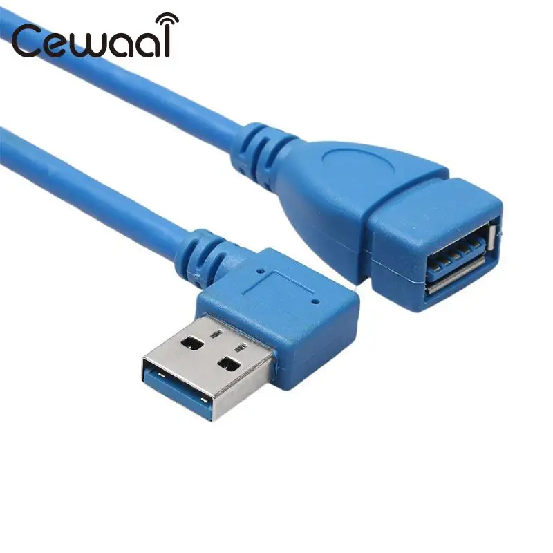 Cewaal USB 3 0 соединительная линия мужской и женский правый поворот кабель ноутбук ПК