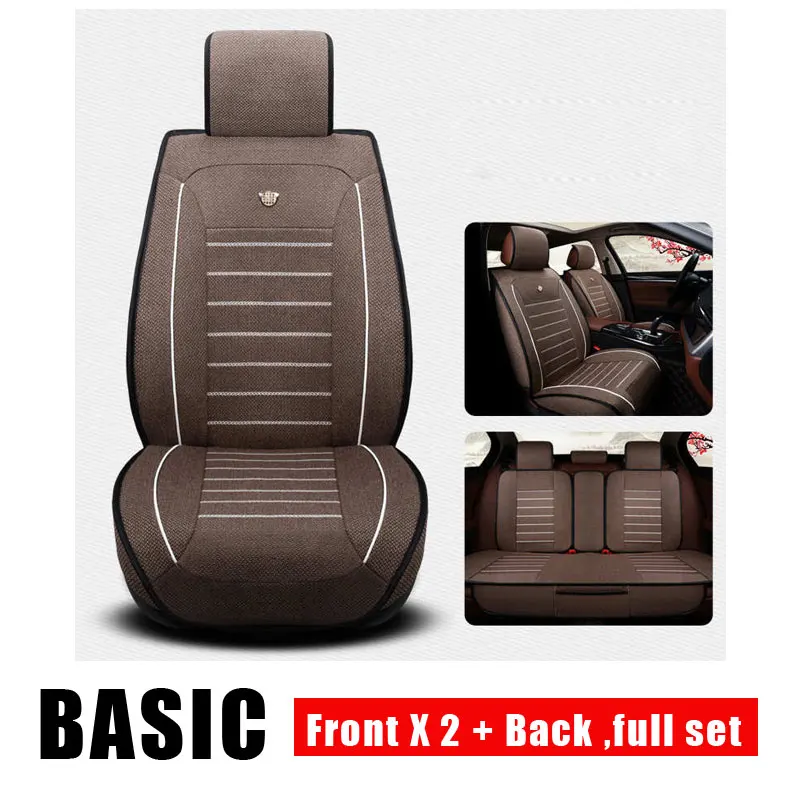 basic front and rear Универсальные дышащие автомобильные чехлы на сиденья для Mitsubishi ASX Lancer SPORT EX Zinger FORTIS Outlander, автомобильные аксессуары, автомобильные наклейки - Название цвета: basic front and rear