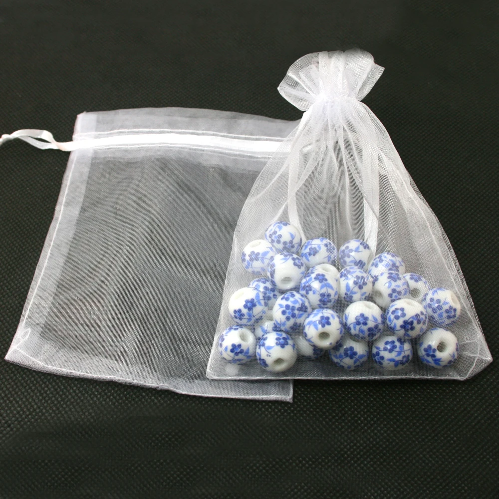 80~100ps 7X9cm 9X12cm 10X15cm 13X18cm Jewelry Gift Organza Bags Wedding Candy Pouches Party Decoration Crafts Pack Supplies | Украшения и