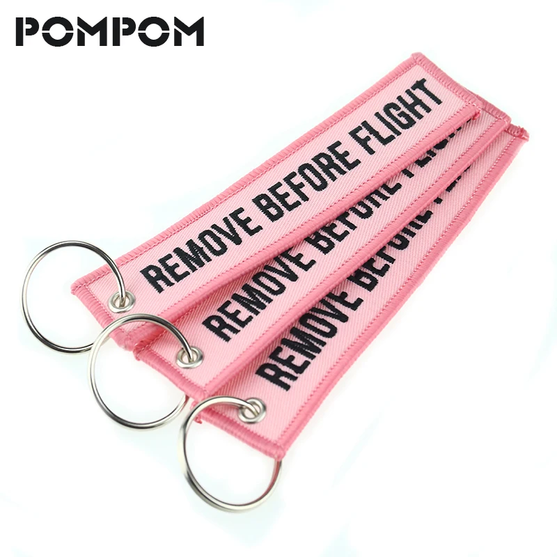 3 шт./лот remove Before Flight розовый брелоки для связок ключей брелок машин и мотоциклов с