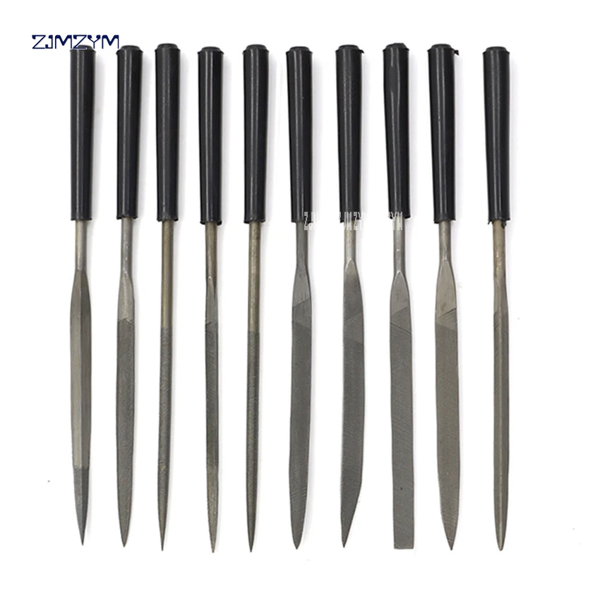 

10pcs/Set Stone Jewelers Diamond Wood Carving Craft Metal Needles Files Sewing Mini needle File Set With 10 Unique Shapes3*140mm
