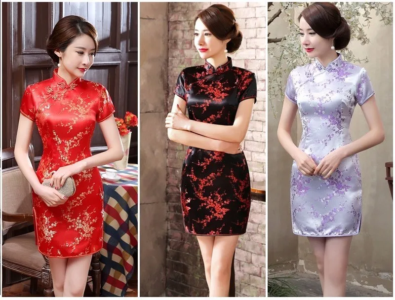 Женское золотое платье Ципао платья дракон феникс короткий Qipao Плюс Размер 6XL XXXL Cheongsam платье в традиционном китайском стиле