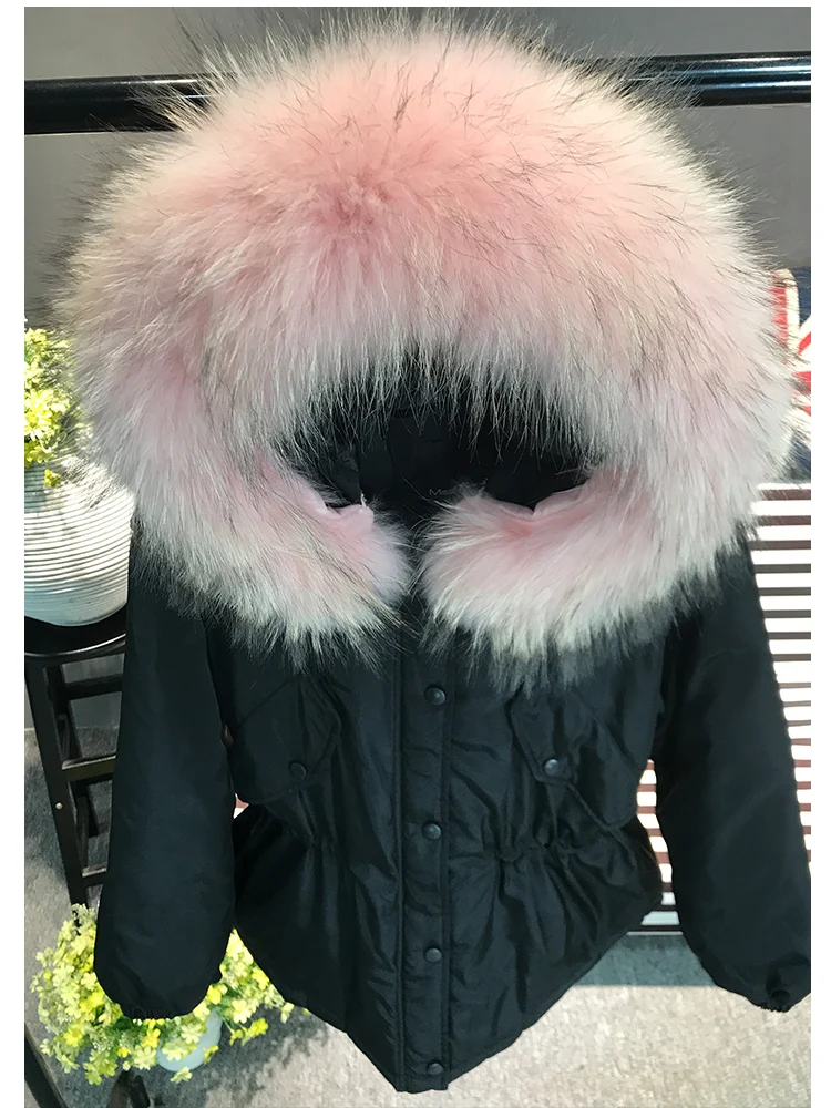 style 13 Пальто с мехом, зимнее пальто, парка для женщин, куртки с большим воротником из натурального меха енота, верхняя одежда с натуральным мехом, manteau femme hiver - Цвет: style 13