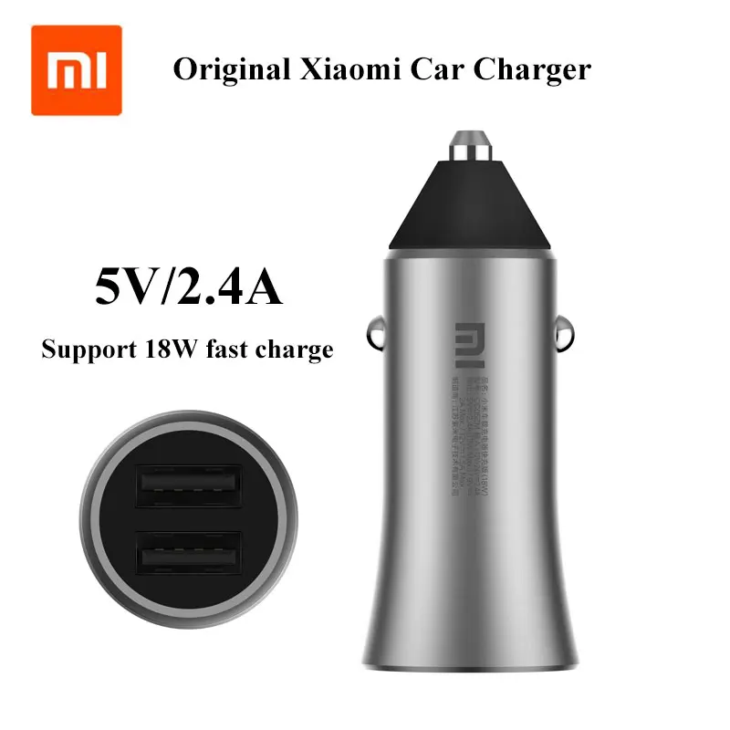 100% оригинал Xiaomi Dual USB Автомобильное зарядное устройство usb 5 В/3.6A вольт Quick Charge