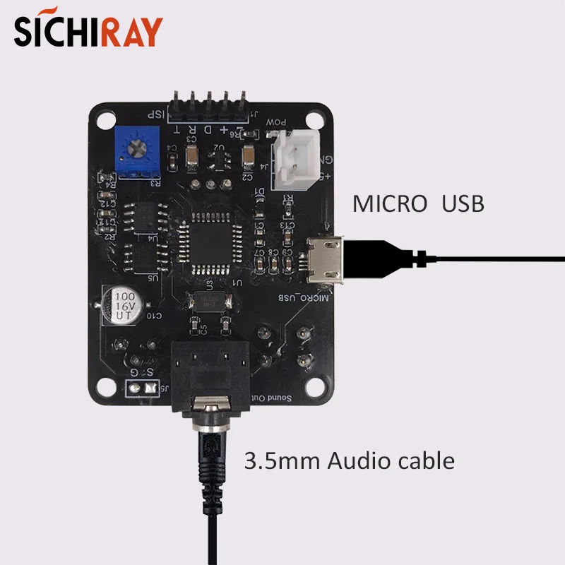 Модуль датчика смены голоса различные звуковые эффекты USB 5 В-питание 3 мм