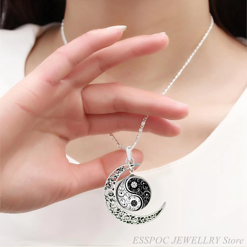 Triple Moon Goddess Necklace Charms Crescent Pendant Jewelry Wiccan Fashion Accessories Women Gifts | Украшения и аксессуары
