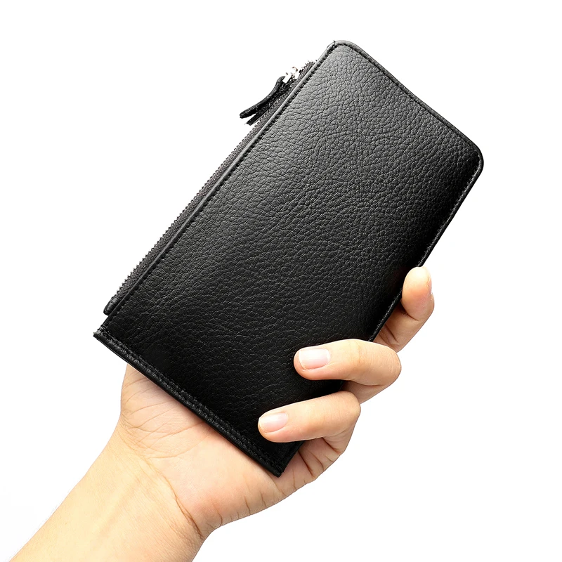 Кошелек WESTAL мужской из натуральной кожи брендовый Роскошный тонкий бумажник с