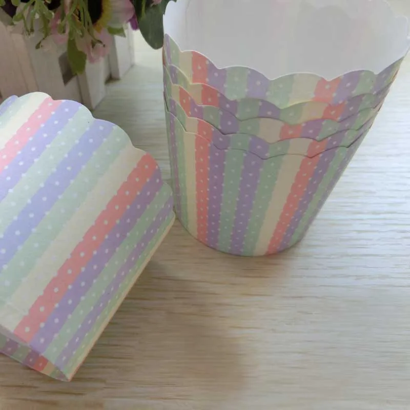 50 шт. круглая форма для кекса бумажный стаканчик инструмент выпечки тортов