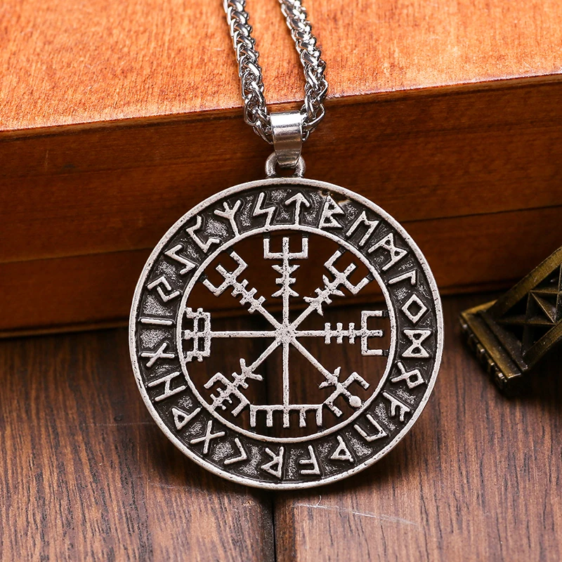 Vegvisir ожерелье подвеска с компасом Men Women Руна викингов JewelryDrop Shipping|Подвески| |