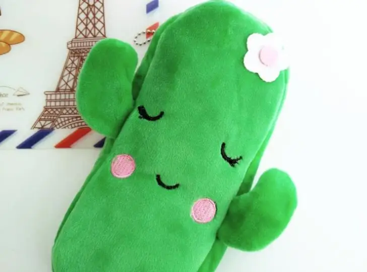 1 шт. Kawaii фруктовый арбуз апельсин ананас кактус плюшевый чехол для карандашей косметичка ручка коробка подарок для девочек канцелярские сумки для карандашей