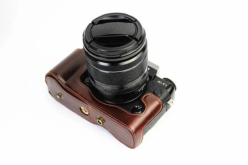 Кожаный чехол для цифровой камеры Fujifilm XT1 Fuji черный/коричневый/кофейный|camera leather