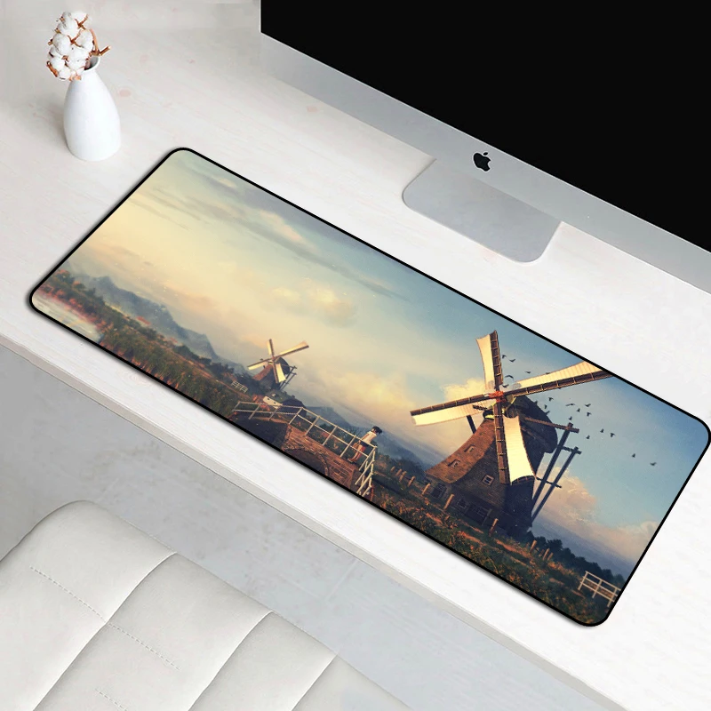 FFFAS 70X30cm mouse pad Windmill in Holland HD picture quality Notebook computer PC Keyboard and mats Non-slip washable XL | Компьютеры и