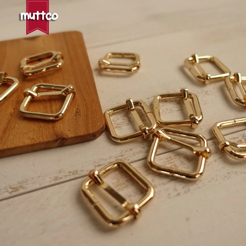 DIY 2,0 см ошейник золотистый металл регулируемая застежка чемодан оборудования пряжки ремни регулировки пряжки лямки LXK-003