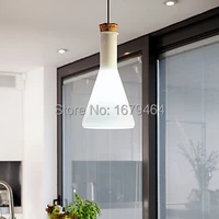 60w contemporary pendant light with glass shade in flask design 110 240v