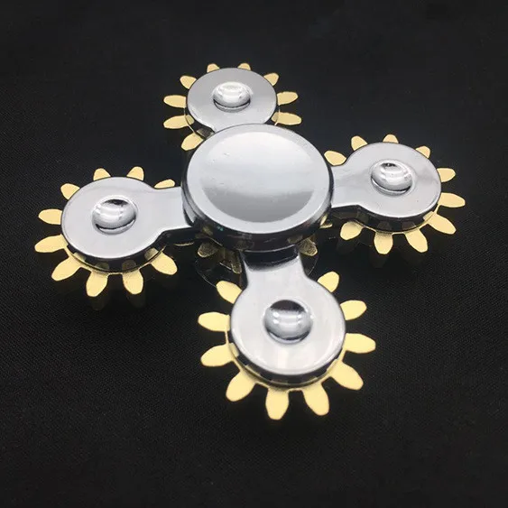 New arrival Hand Spinner Fidget Brass gears Material stainless steel 9 gear linkage And 5 EDC Toys T153 | Игрушки и хобби