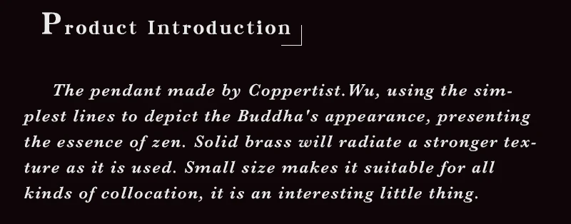 Coppertist. wu брелок ручной работы Будды винтажный латунный кулон мета брелки религиозный брелок автомобильный держатель для ключей
