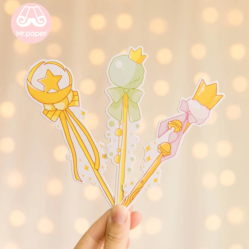 Mr Paper 30 шт./кор. мультяшная мечта розовая сказочная палочка несимметричные
