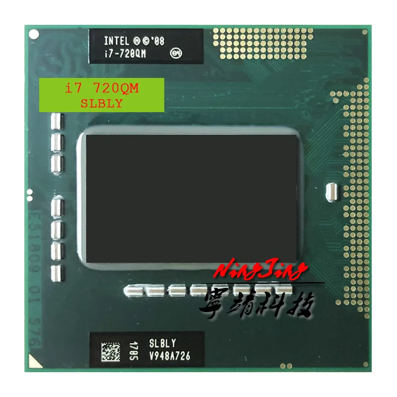 Процессор Intel Core i7 720QM SLBLY 1 6 ГГц четырехъядерный восьмипоточный Вт 45 сокет G1 /
