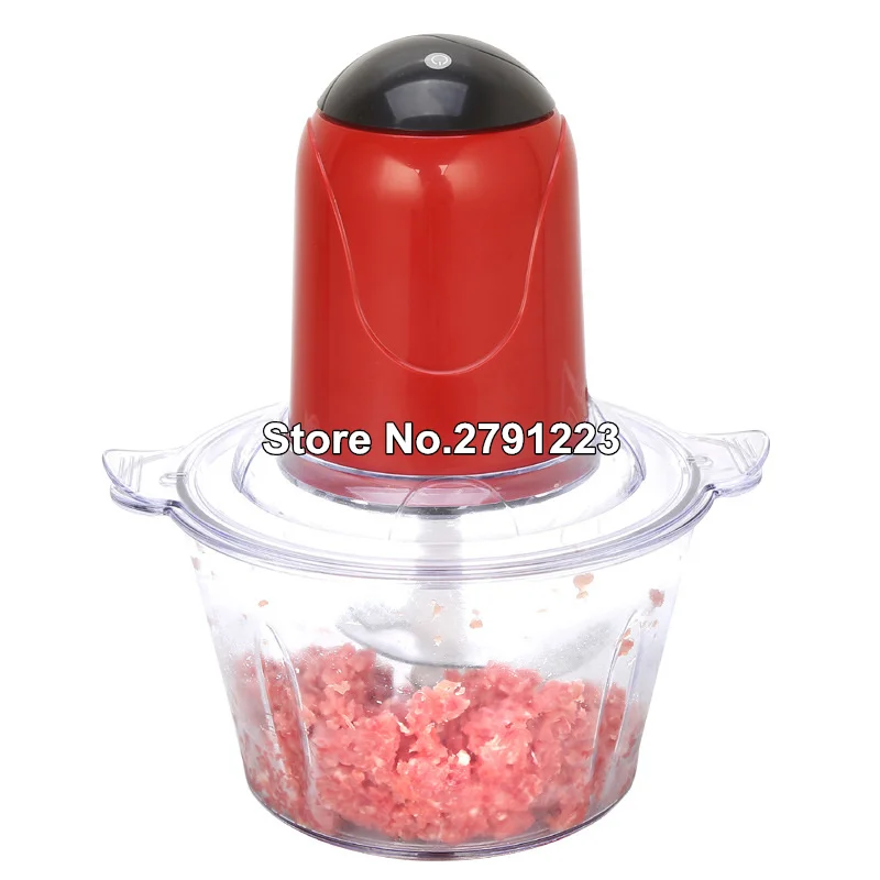 Бытовой электрический кухонный измельчитель 2 л пищевой Мясорубка из