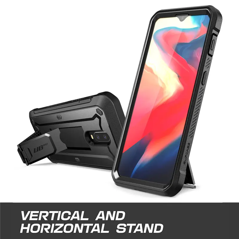 

SUPCASE For OnePlus 6T Case UB Pro Heavy Duty Full-Body Rugged Holster Protective Case with Built-in Screen Protector&Kickstand