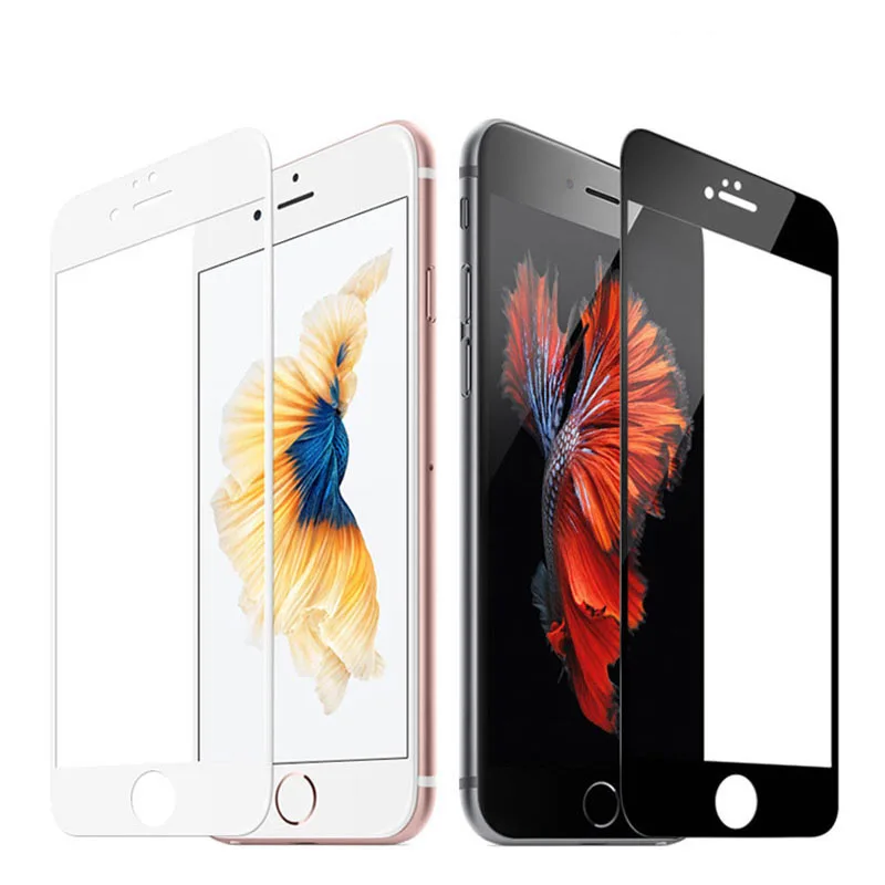 Защитное стекло 15D с изогнутыми краями для iPhone 7 6 6S 8 Plus закаленное защитное X XR XS Max