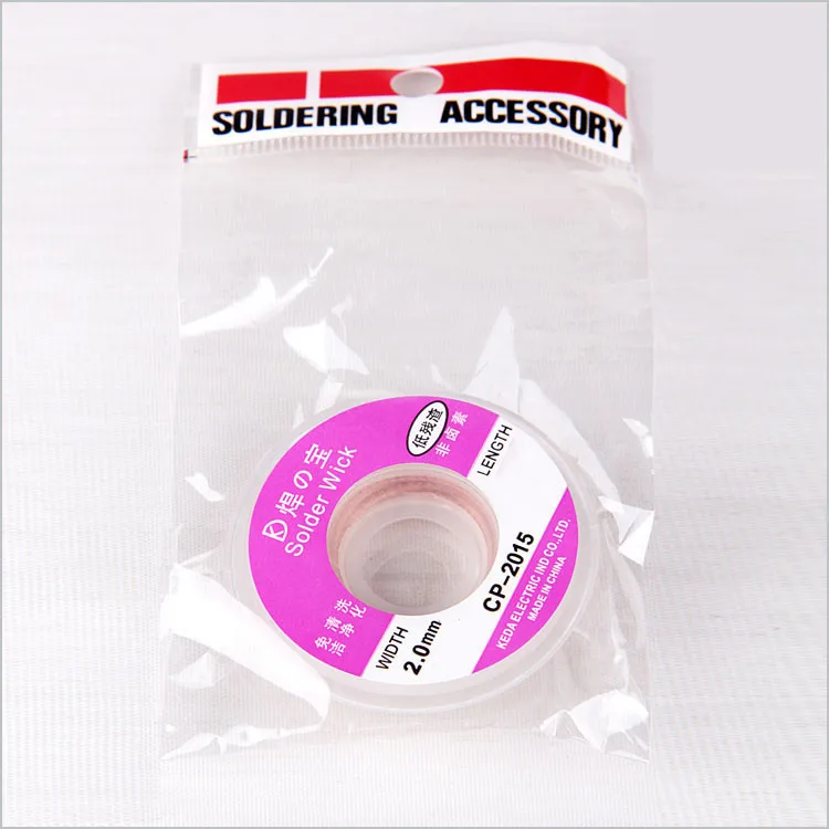 

FEORLO 1.5m 2.0mm CP-2015 Solder Wick Remover Desoldering Braid Solder Remover Sucker Flux Wick Cable Wire Accessory