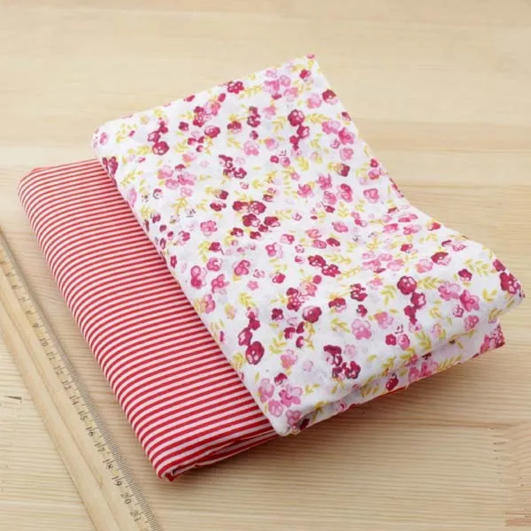 Booksew100% Cotton Fabric 50cmx50cm 7pcs Red Doll Cloth Tilda for Sewing Patchwork Quilting Tissue textiles cheap tecido