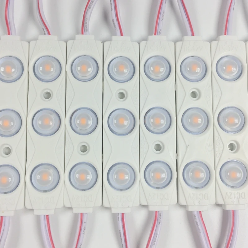Высокая мощность SMD 2835 Светодиодный модуль 3 светодиода 1 8 Вт впрыска с объективом