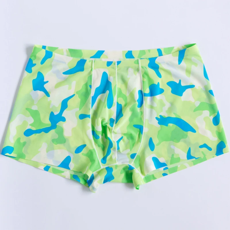 Asiaskin Нижнее Бельё для девочек Для мужчин боксер камуфляж S Cueca шорты боксеры