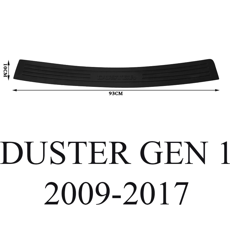 DUSTER 1 2009-2017 Задний Бампер Защитный порог против потертостей протектор резиновый чехол для Lada Granta Kalina 2 Dacia Renault Duster 1st gen Logan 2nd gen - Название цвета: DUSTER 1 2009-2017