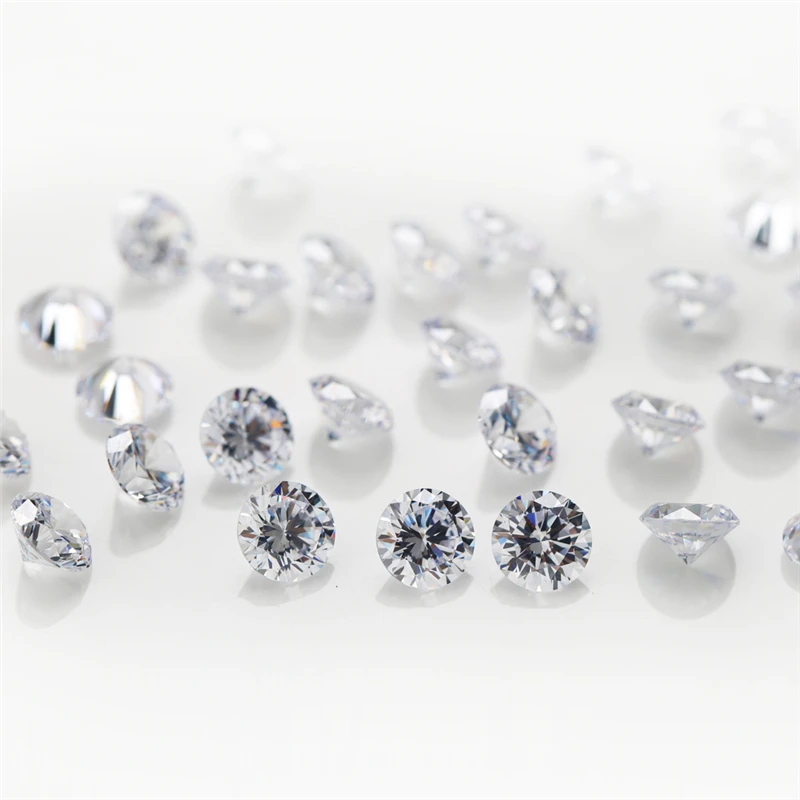 1000pcs AAAAA Grade White 0.8~5.0mm Loose Zircon Stone Round Cut  Cubic Zirconia