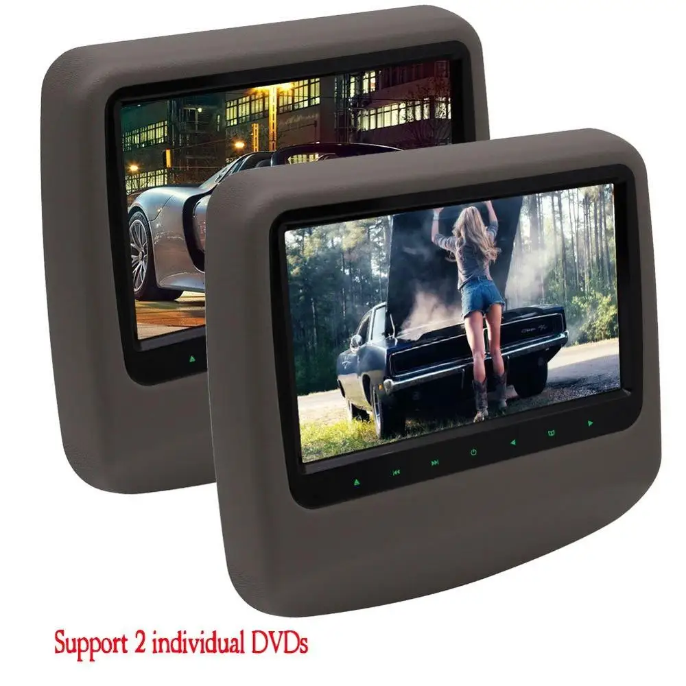 Автомобильная подушка подголовники заднего сиденья двойные экраны автомобиля DVD