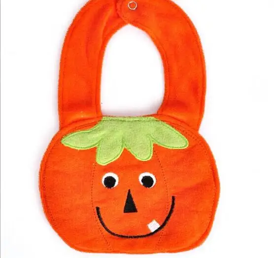 Pumpkin Новое поступление, детские нагрудники с мультяшными животными для мальчиков и девочек, двухслойные мягкие Слюнявчики из чистого хлопка, Слюнявчики для малышей - Цвет: Pumpkin