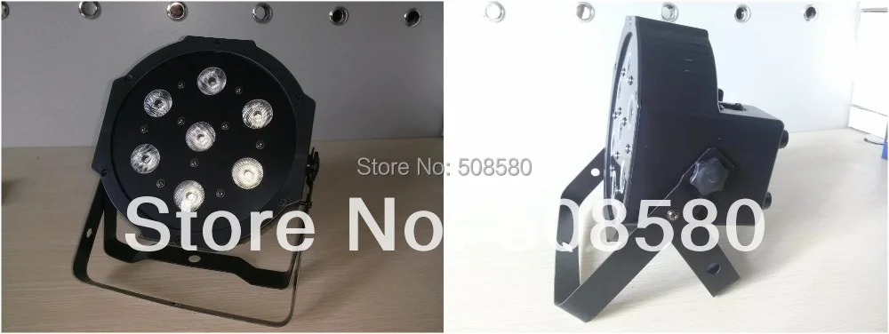 10 шт./лот ADJ LED Par Light 7x15 Вт RGBAW плоский оттенок 5 в 1 Вход IEC/Выход Тонкий par38 огни DMX Megar