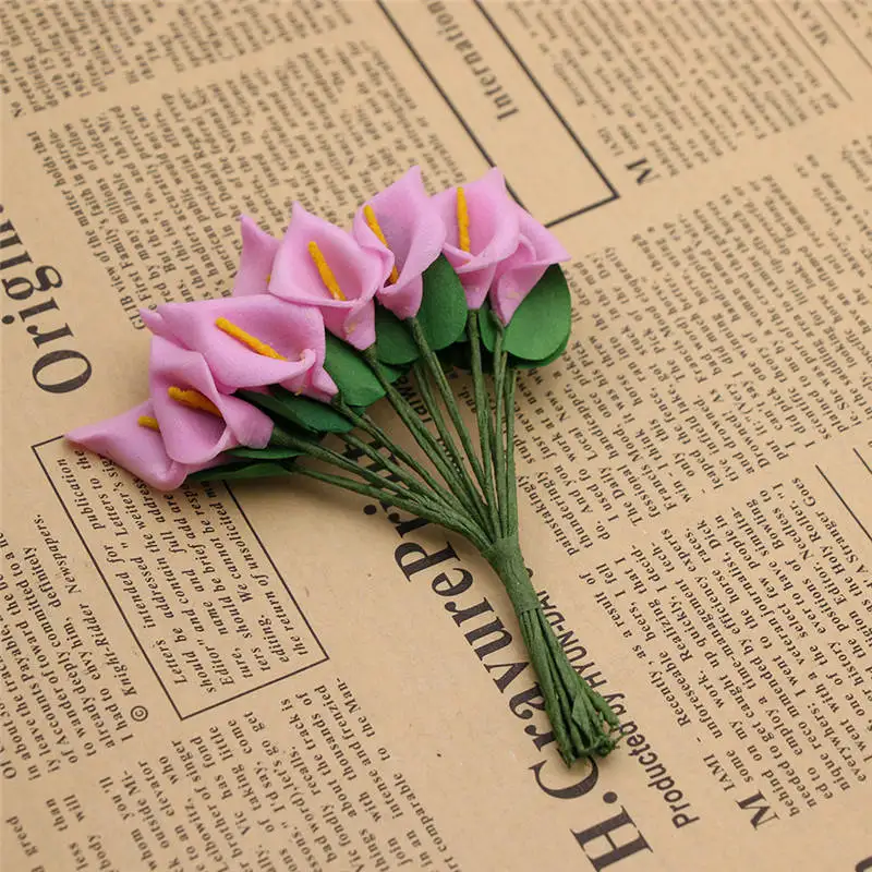 1 шт. мини пены Калла из искусственных цветов ручной работы свадебное оформление