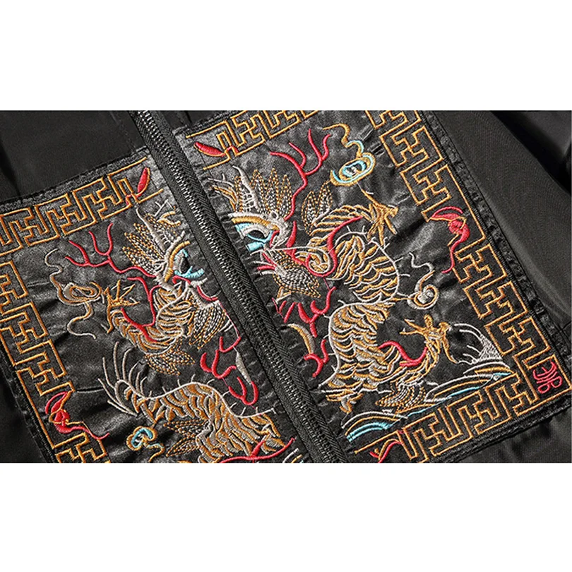 Мужская осенняя куртка-бомбер повседневная куртка в китайском стиле