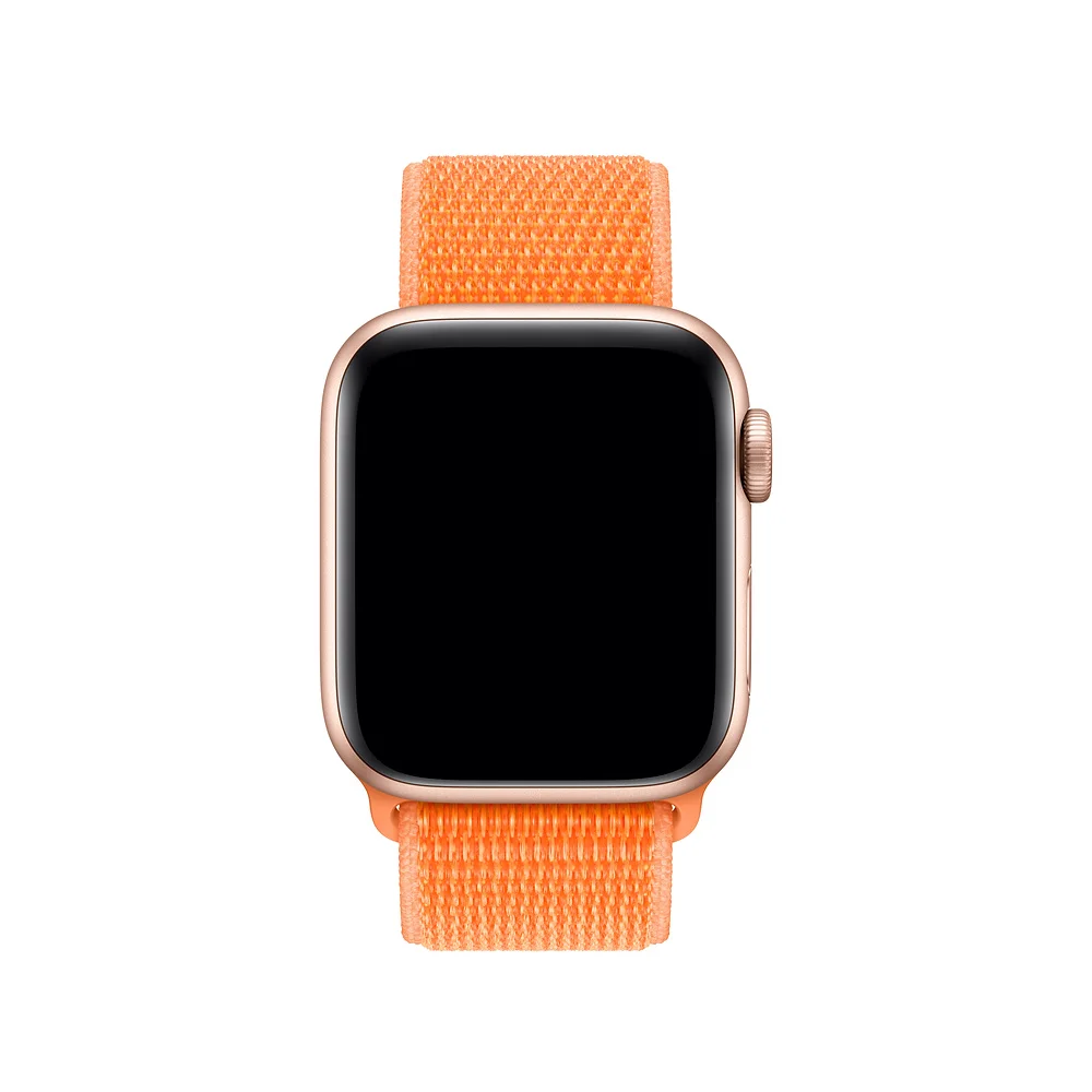 Papaya Спортивная петля KeBitt для apple watch 38 мм 42 мм нейлоновый мягкий дышащий для iWatch 5 сменный спортивный ремешок series4 3 2 1 44 мм - Цвет ремешка: Papaya