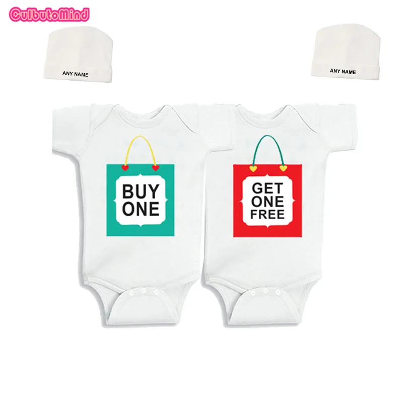 Culbutomind Buy one get free Birds twin Забавный детский комбинезон для близнецов младенцев