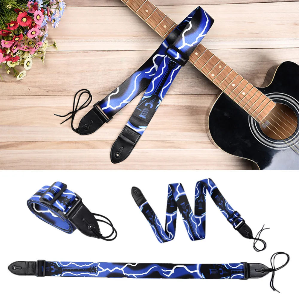 Ремешок для гитары из полиэстера с индивидуальным принтом | Спорт и развлечения