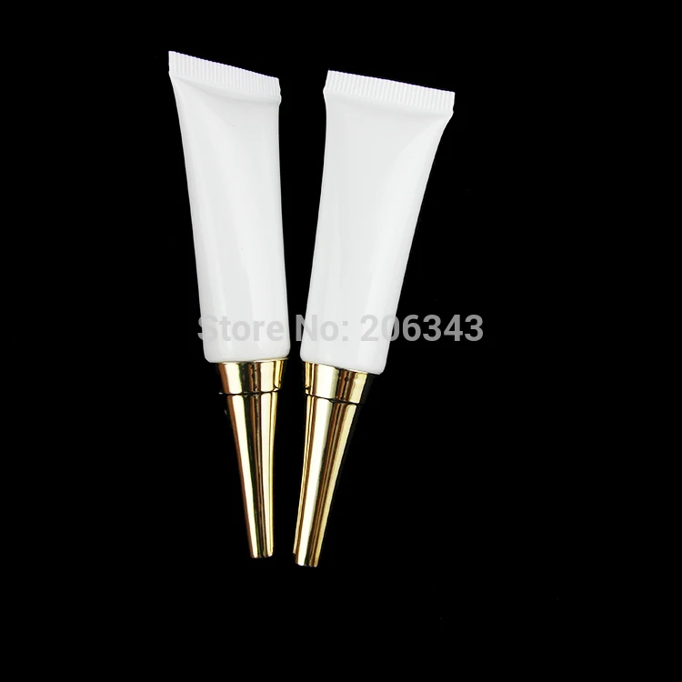 10 мл белая мягкая трубка с золотой акриловой крышкой для крема глаз|soft tube|soft tube