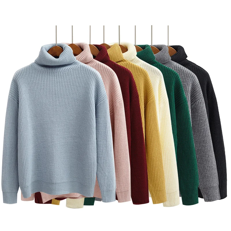 autumn 2021 women sweaters and pullovers harajuku kawaii clothes winter korean pullover trend turtlene knitted sweater | Женская одежда