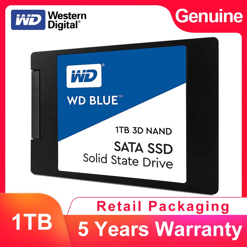 WESTERN DIGITAL WD BLUE 3D NAND SSD 1 ТБ SATA3.0 2 5 &quotВнутренний твердотельный диск Жесткий для