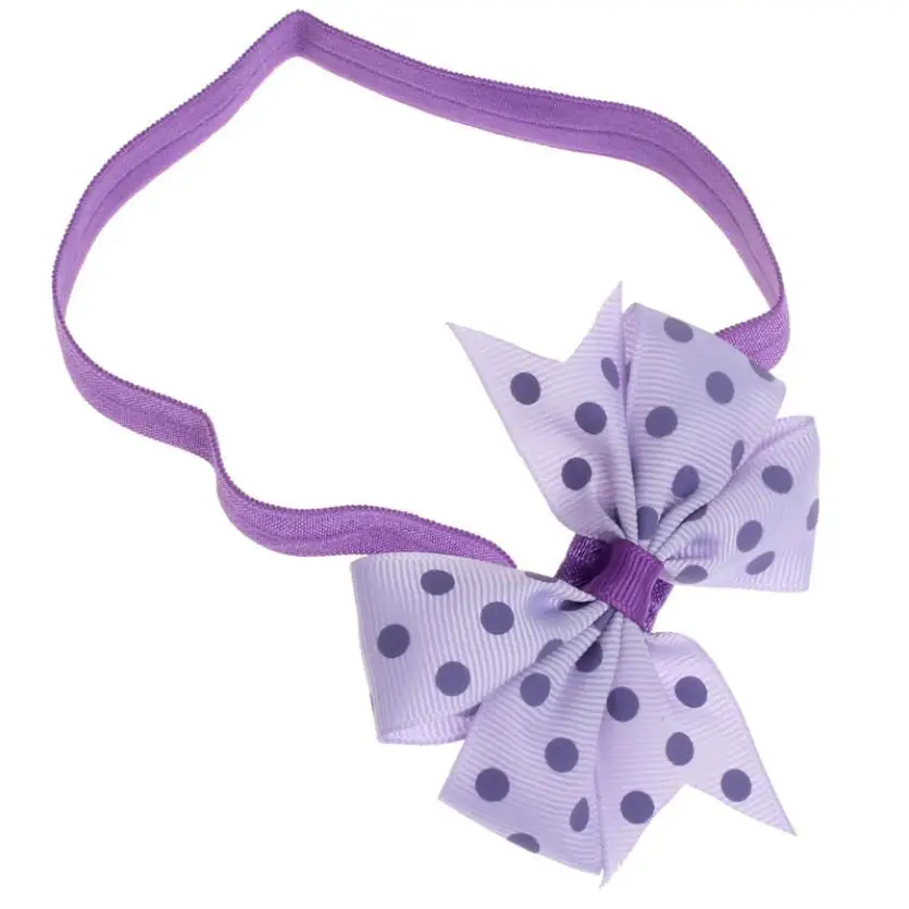 baby headband 10 pcs bow dot kids elastic hair bands infant girl accessories headbands faixa de cabelo great | Детская одежда и